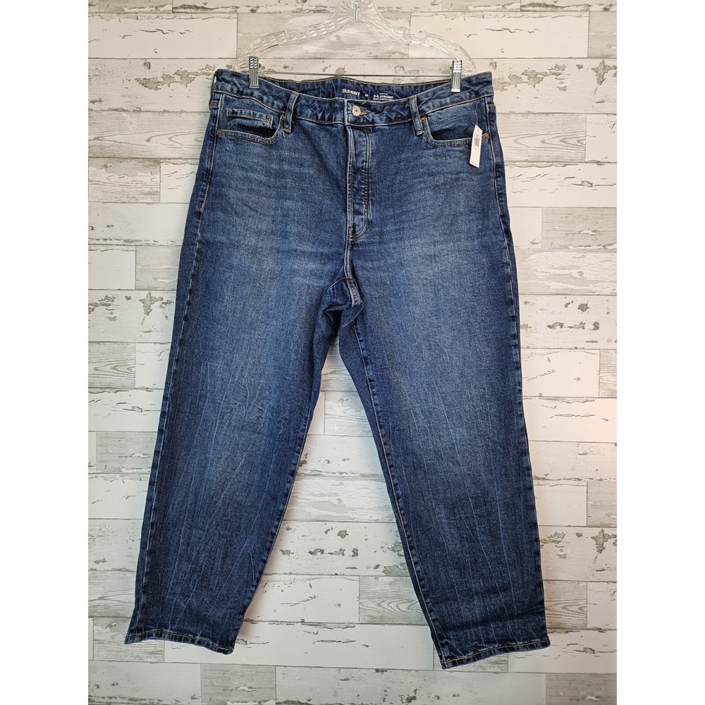 Old Navy Womens Jeans 20 High Rise Button Fly OG Straight Ankle